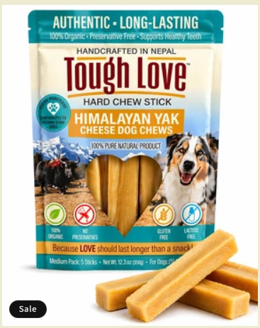 ToughLove Himalayan yak cheese dog chews — medium 5-stick pack